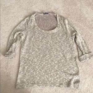 Sparkle & Fade 3/4 sleeve beige sweater